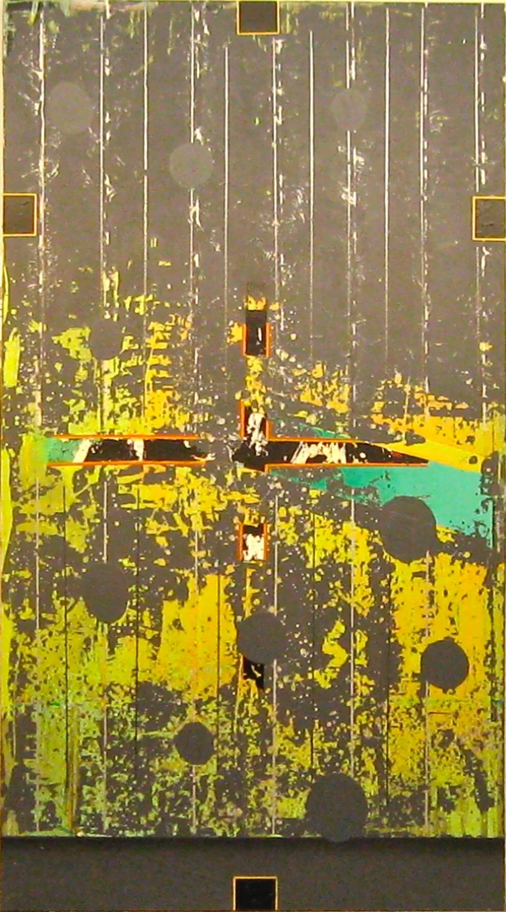 #26, A Chair Contemplating Christianity (Yellow,) 109.5" x 62.5" 