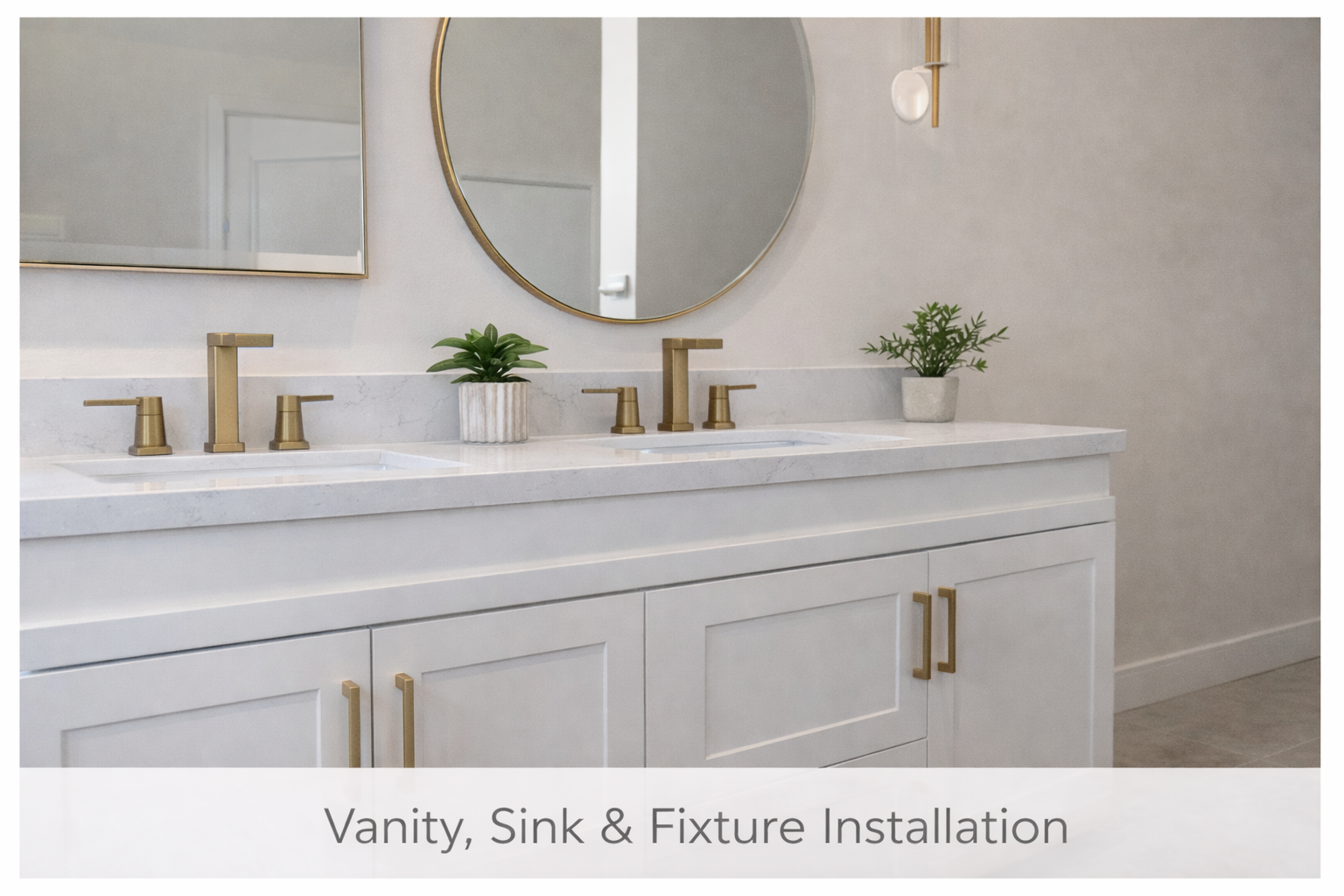 Vanity, sink, and fixture installation services in San Diego, CA by Foremost Building Solutions.
