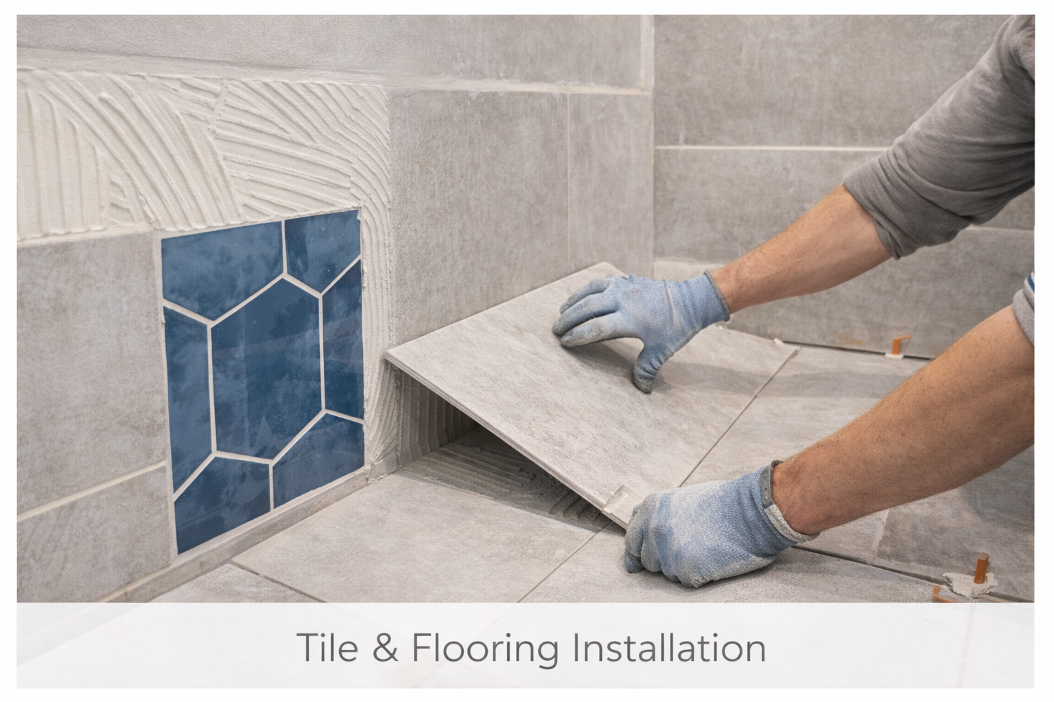 Tile and flooring installation services in San Diego, CA by Foremost Building Solutions.