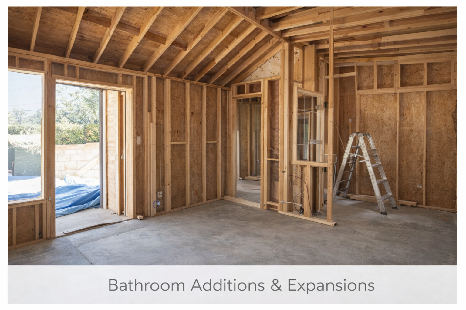 Bathroom addition and expansion services in San Diego, CA by Foremost Building Solutions.