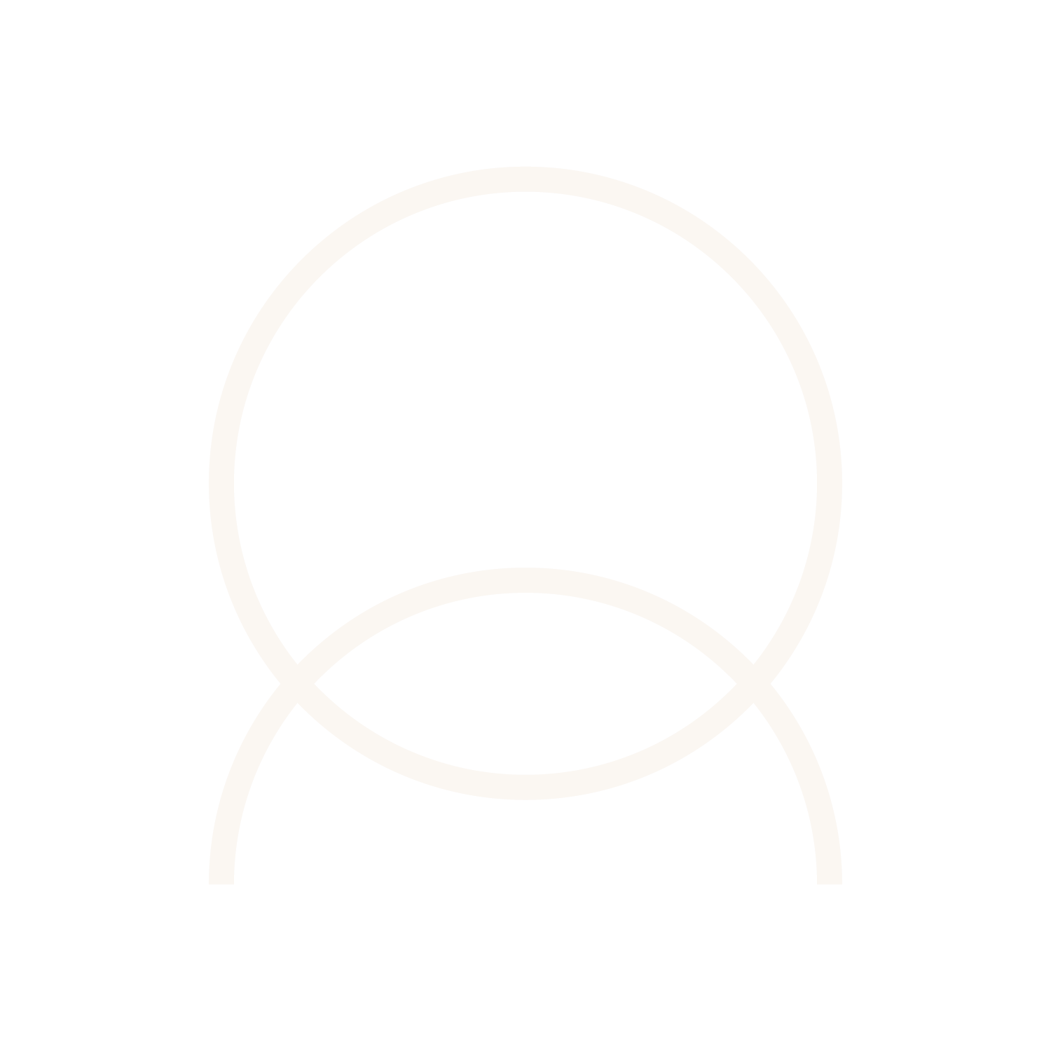 Outline of a person with short hair, depicted with simple white lines on a black background.