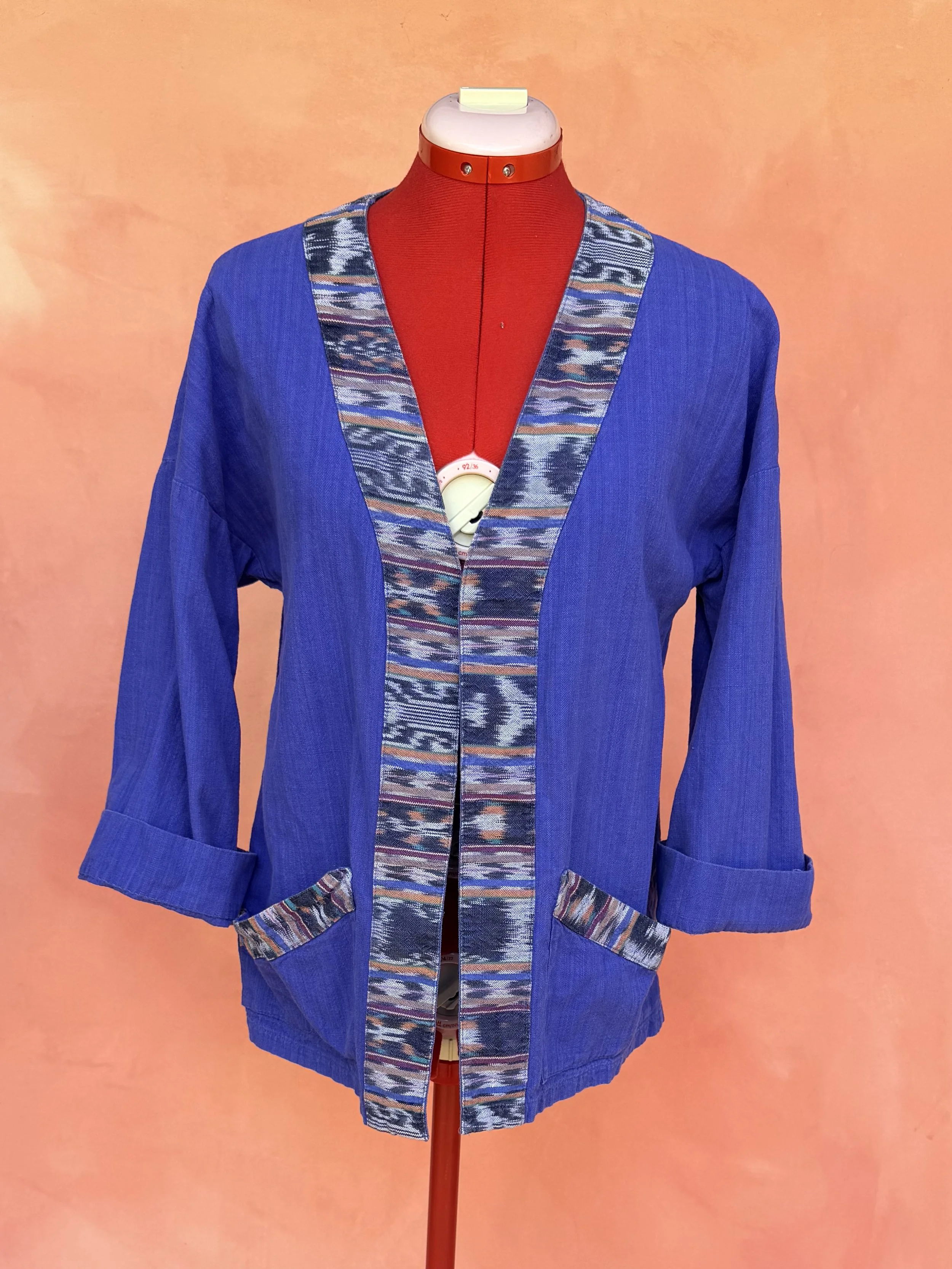 Elegant Ikat Patterned Blazer