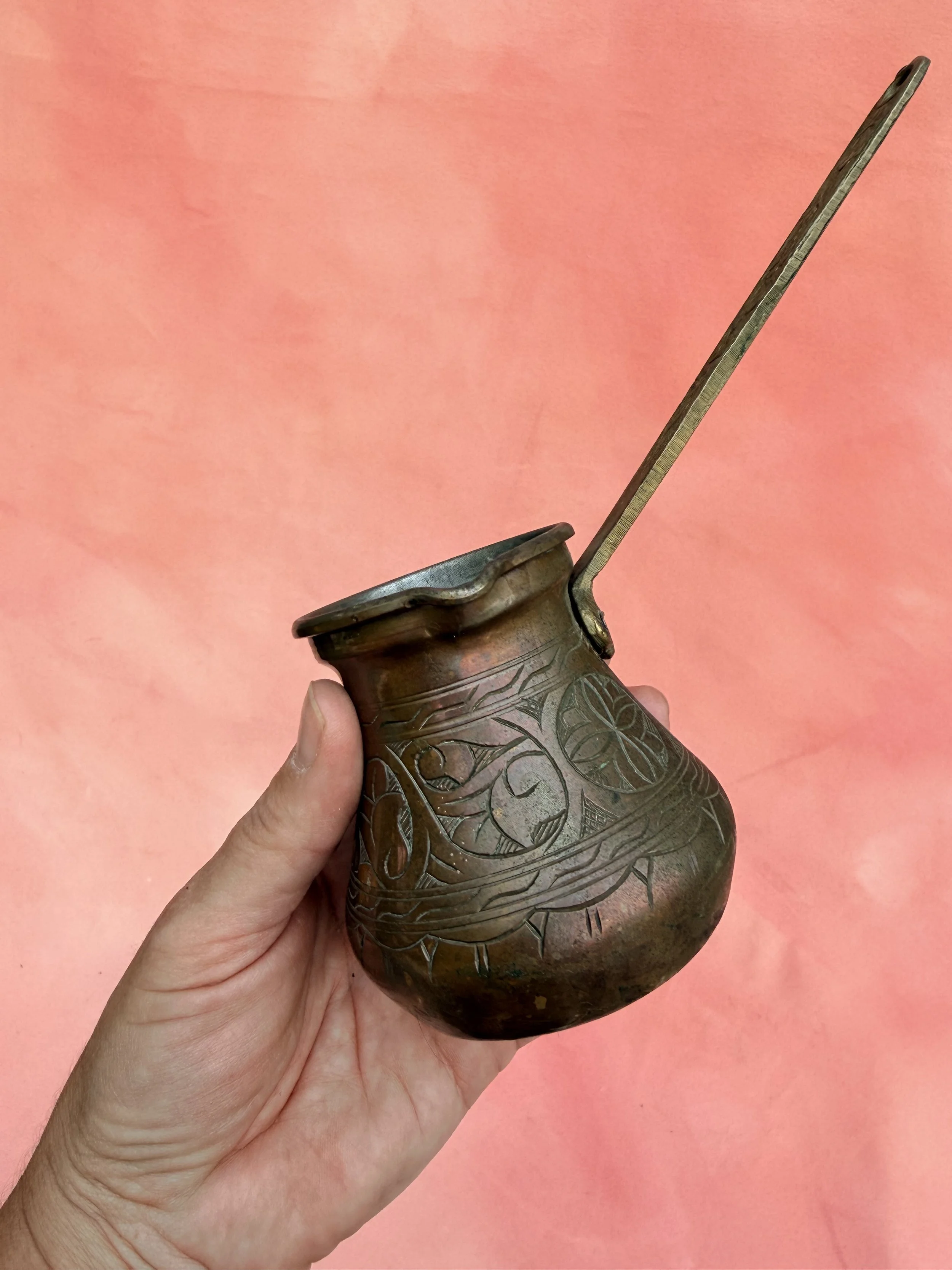 Vintage Handcrafted Turkish Copper Teapot