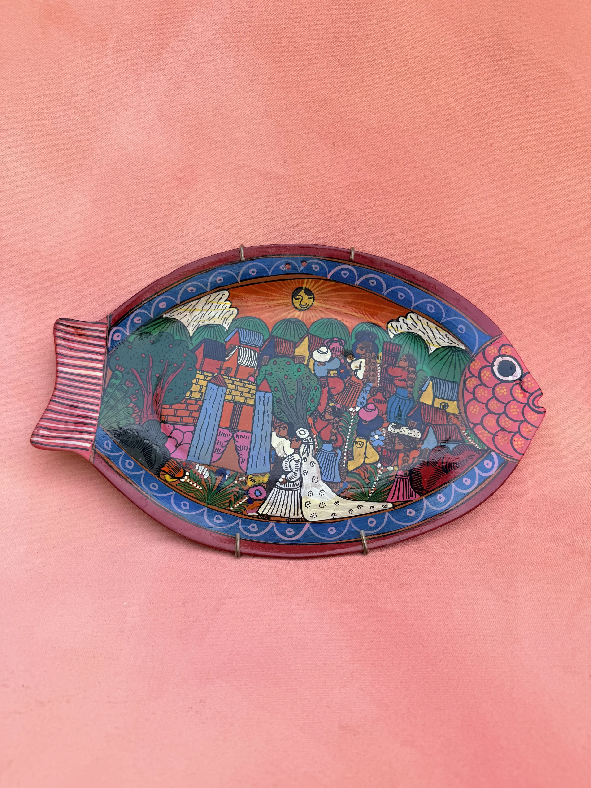 Handcrafted Ceramic Fish Art Plate