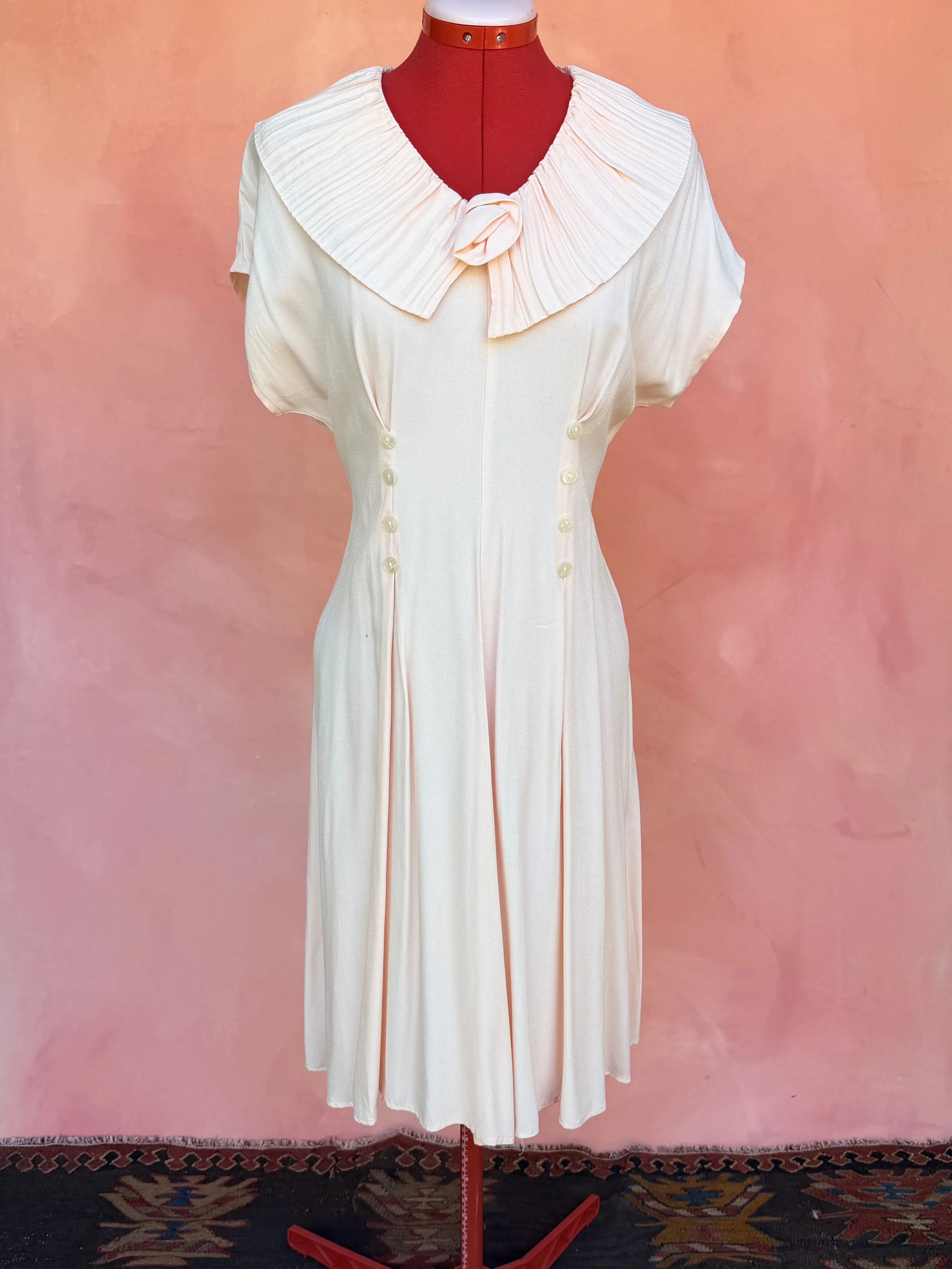 Vintage Peach Elegance Dress