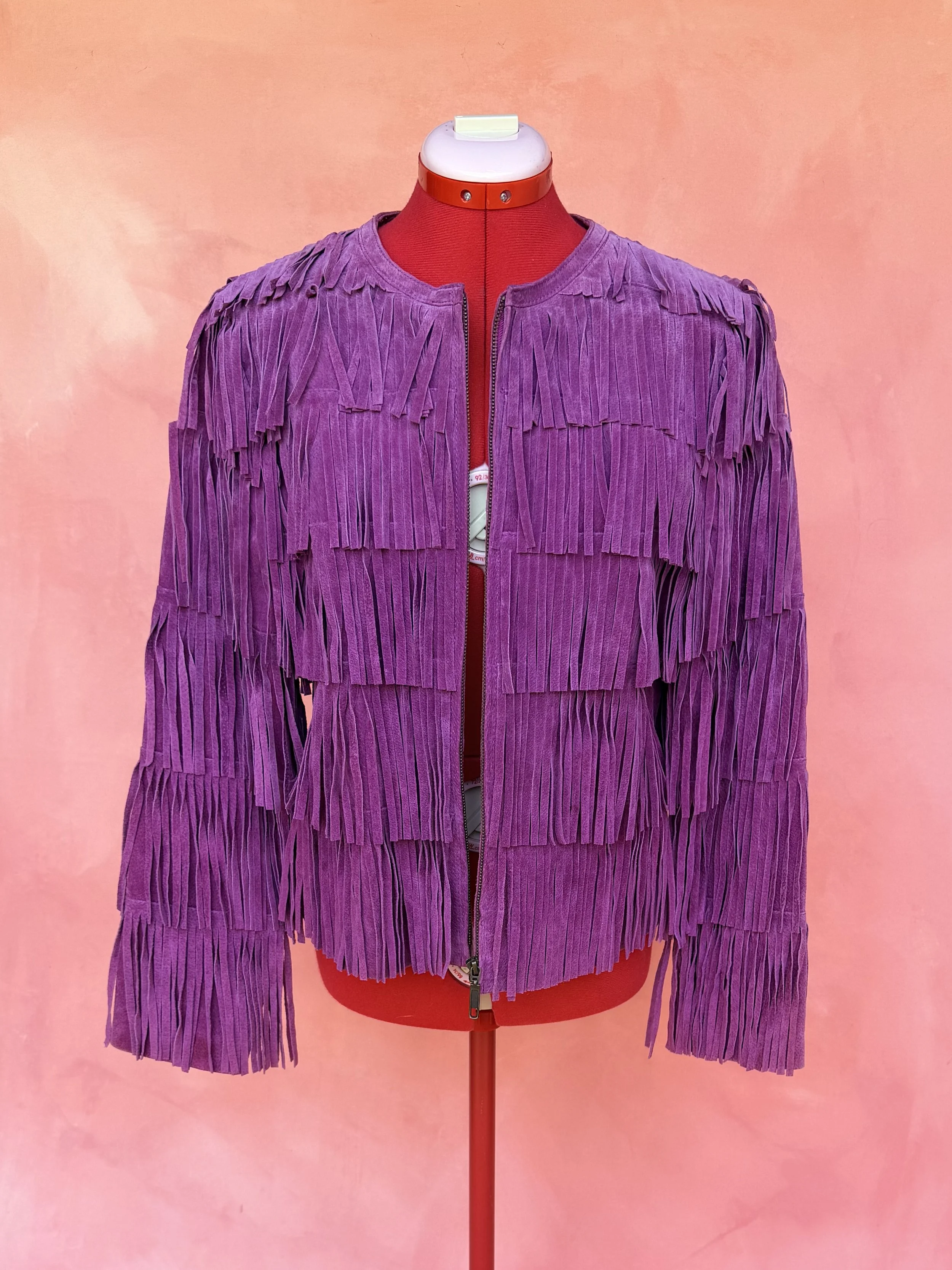 Vibrant Fringe Leather Jacket