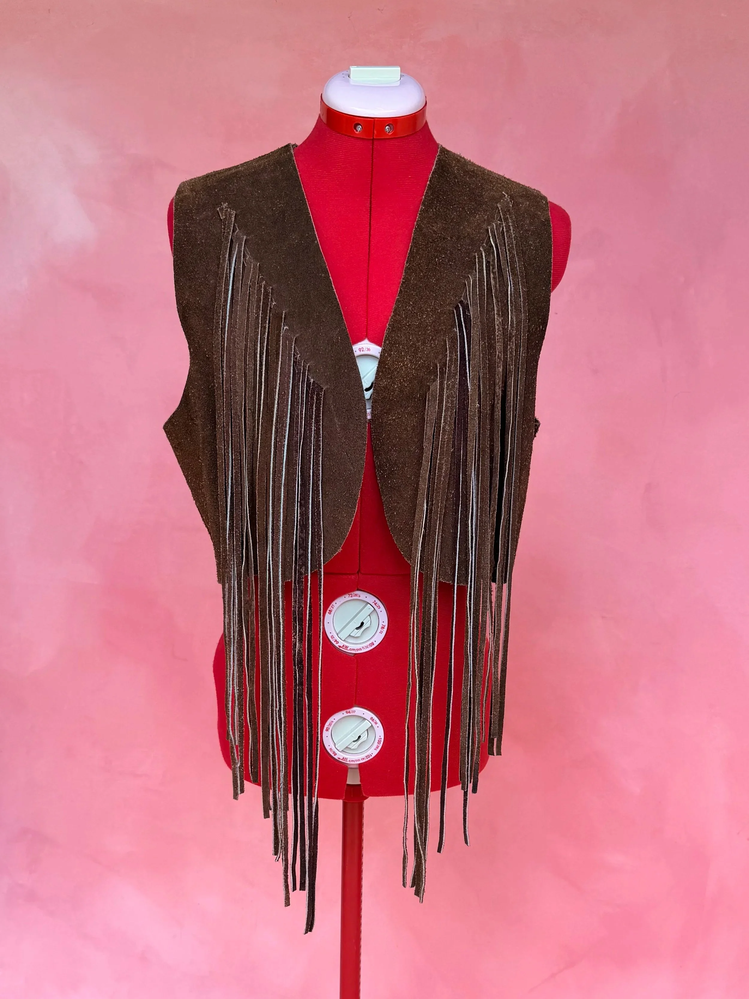 Vintage Leather Fringe Vest