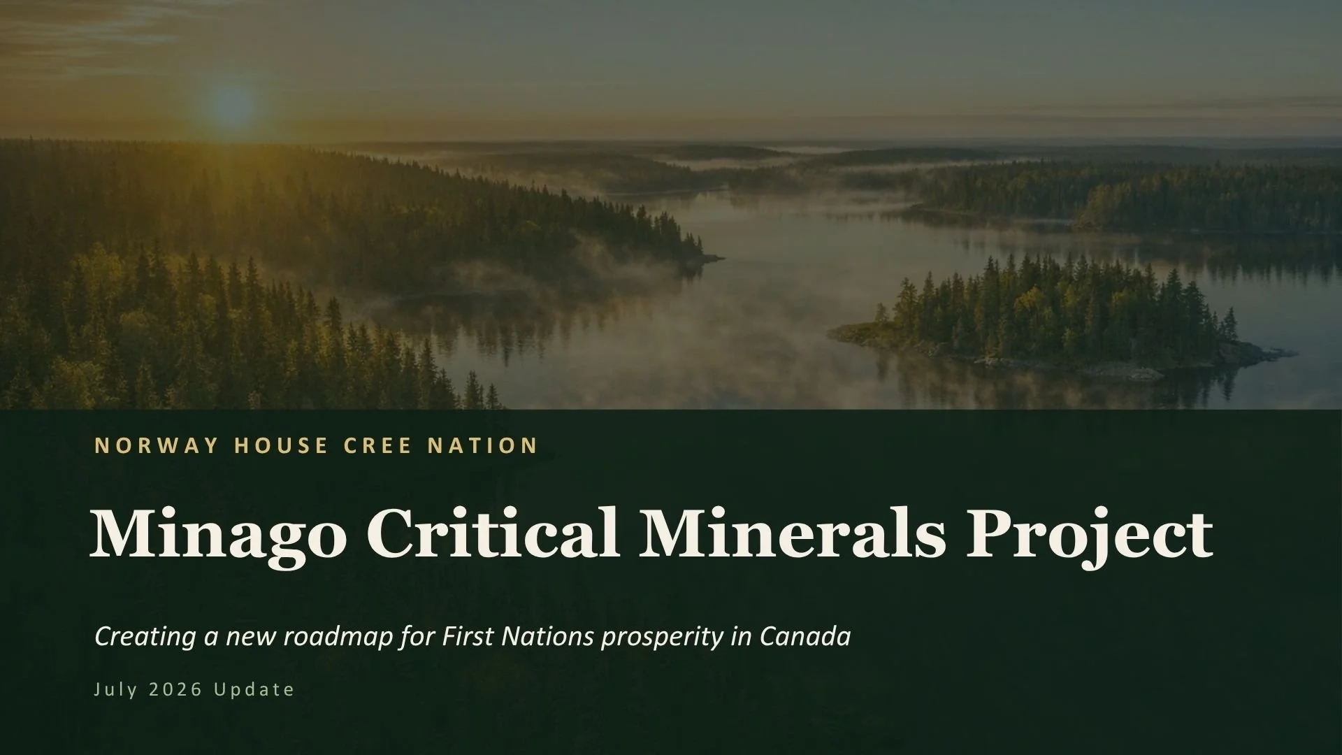 Minago Critical Minerals Project: July 2026 update