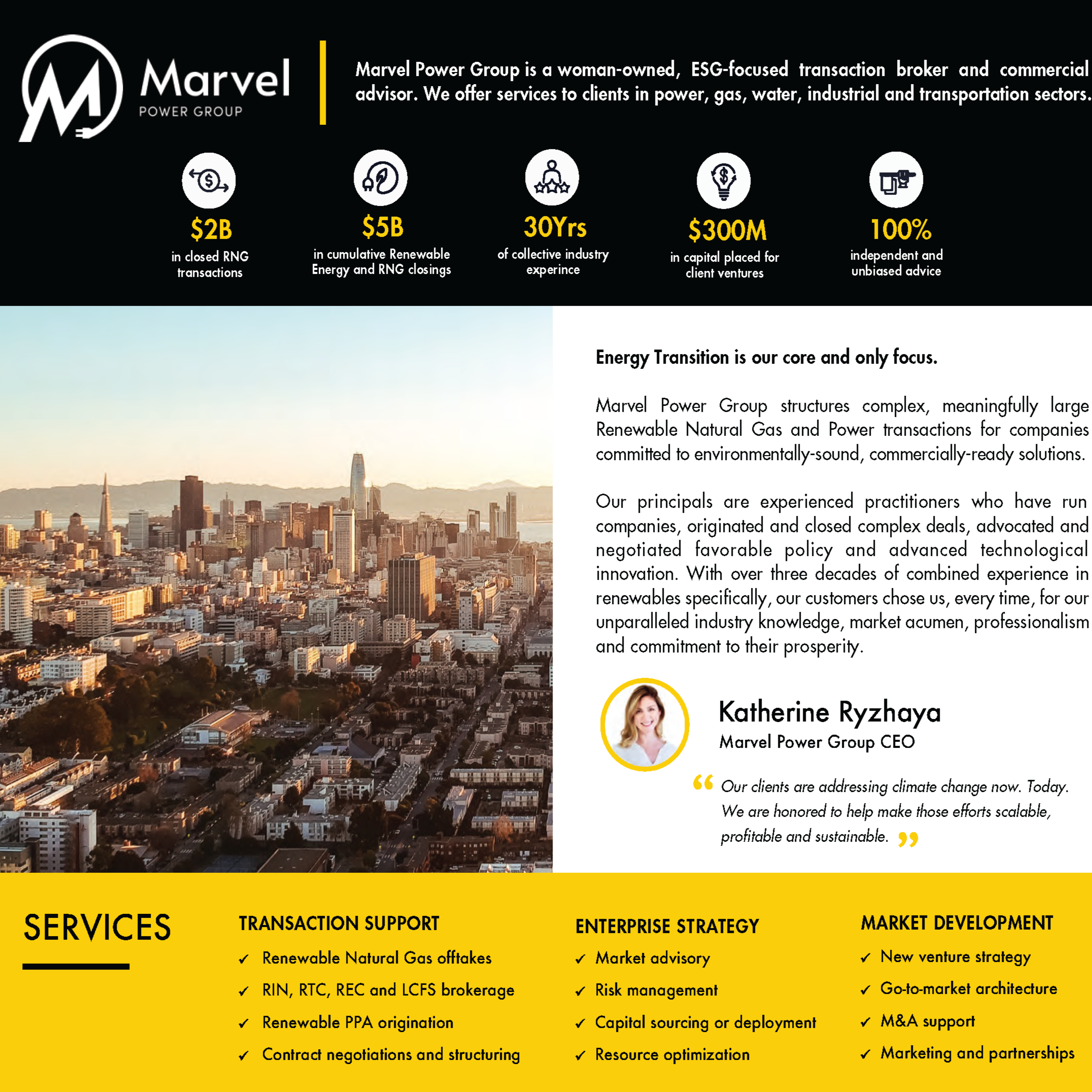 Marvel Power Group Marketing Brochure