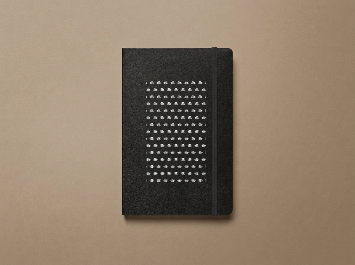 Hardcover bound notebook