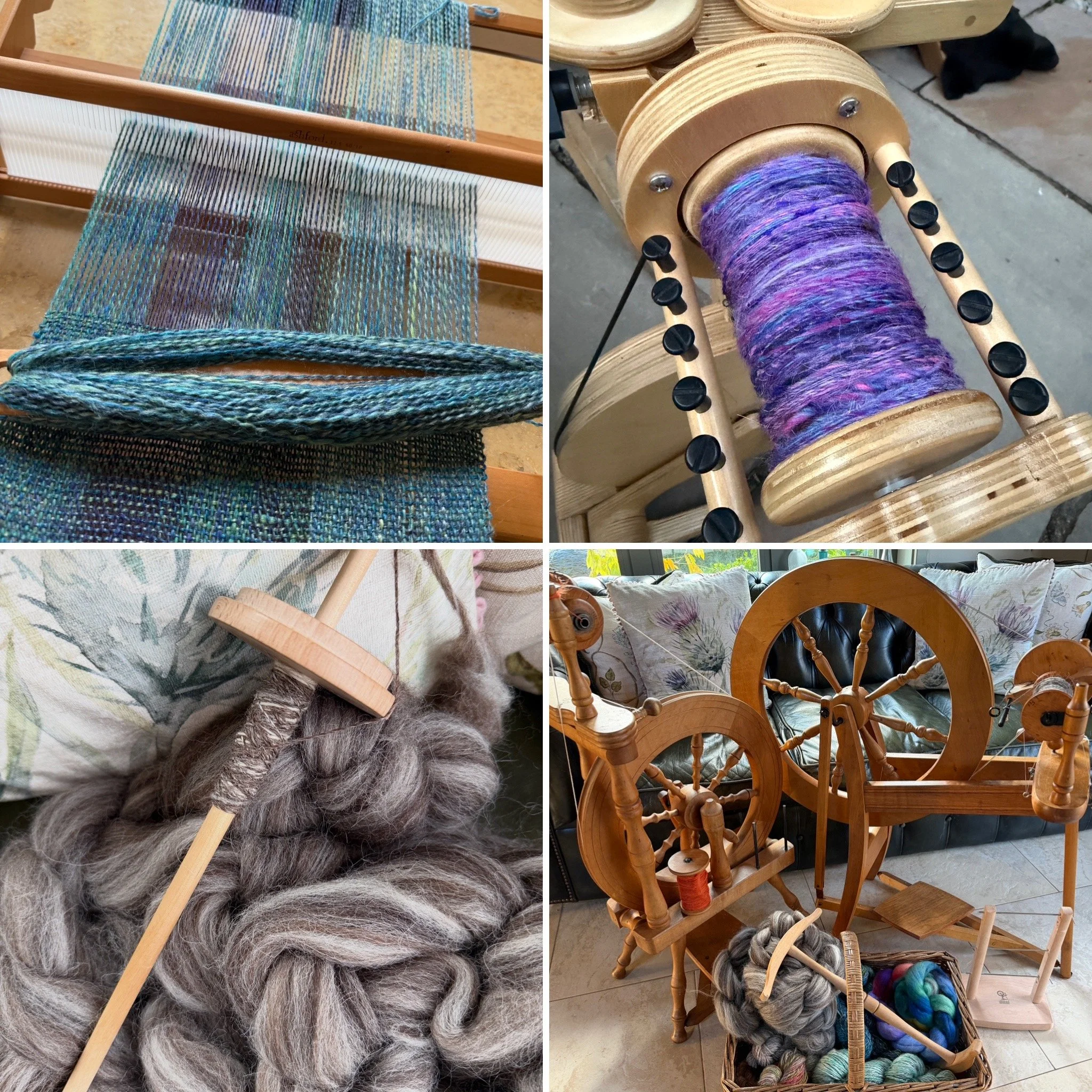Spinning and weaving day
