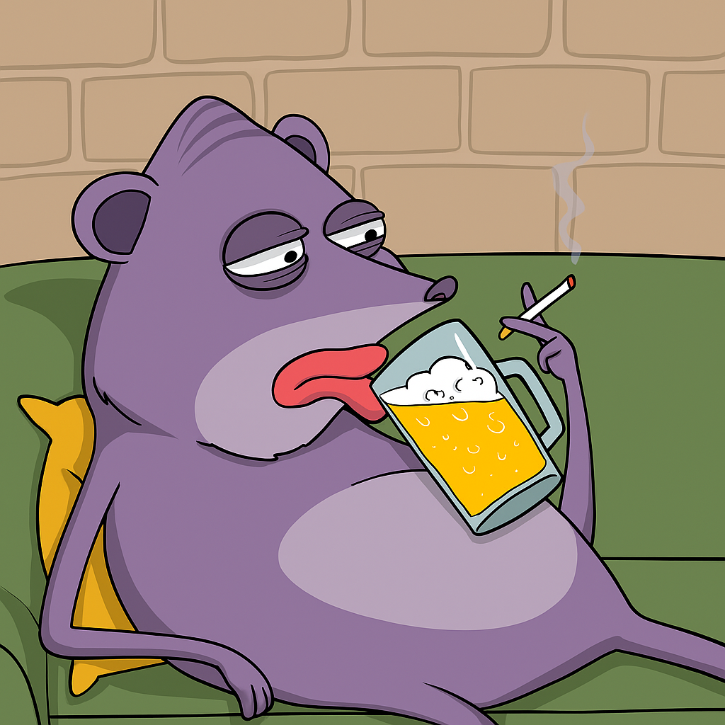 Purple Bear Relaxing on Couch.png