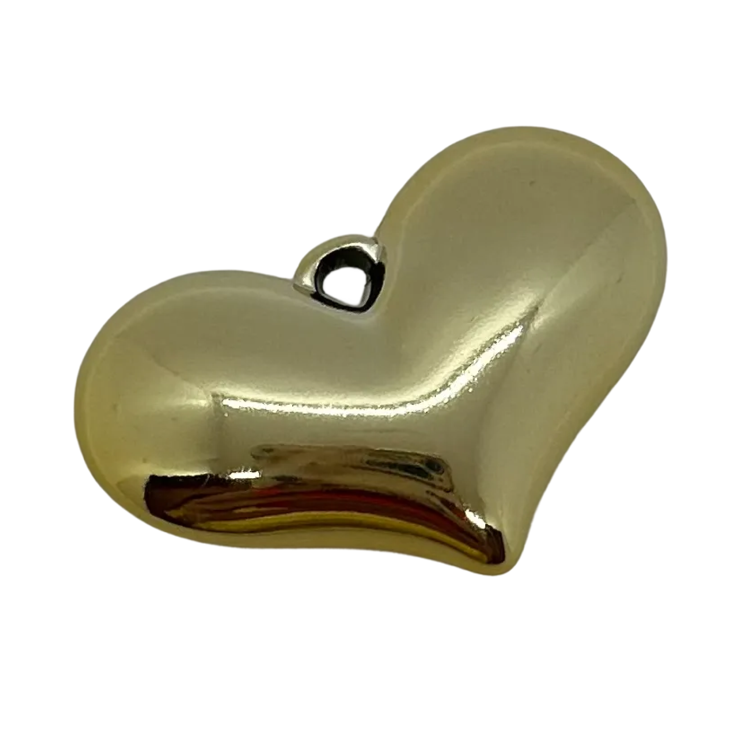 Gold Puffy Heart