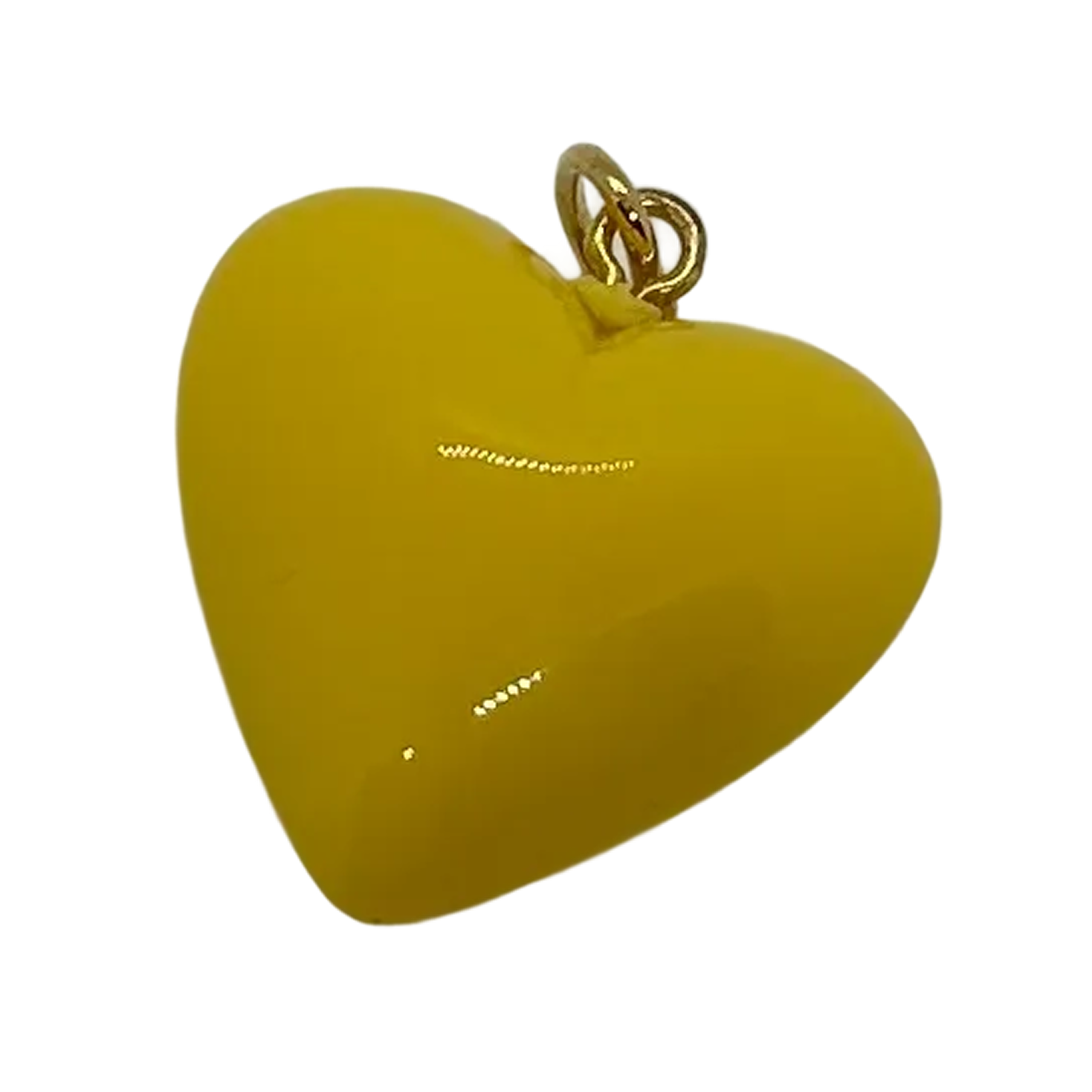 Yellow Puffy Heart