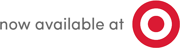 Target logo with the text "now available at"