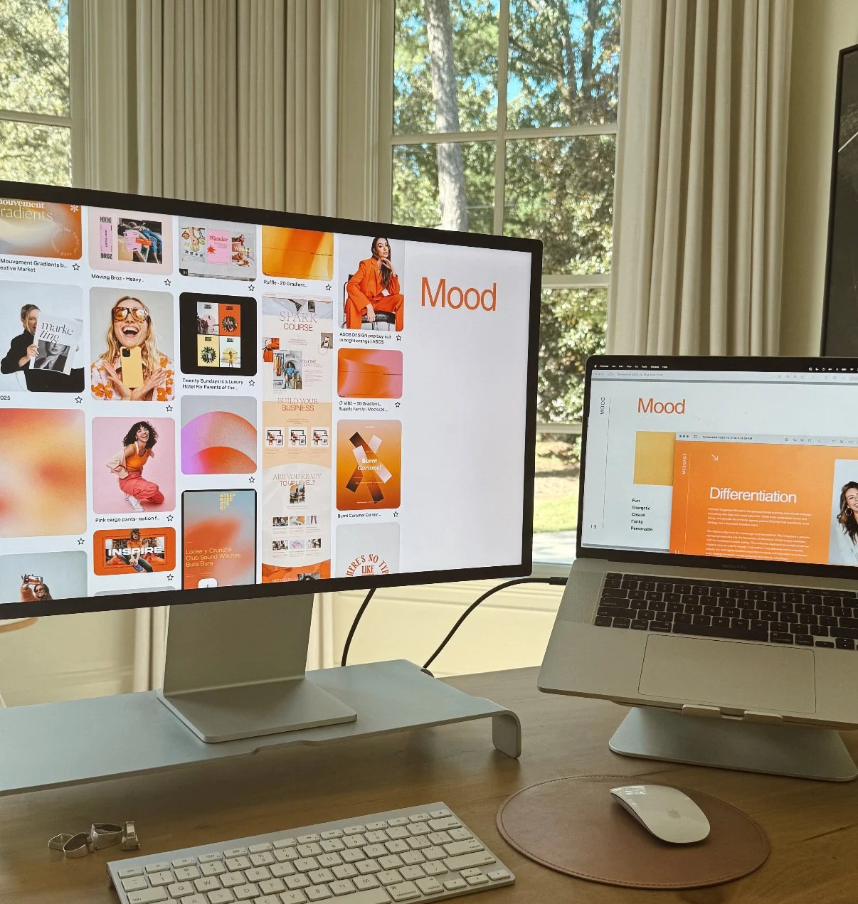 Own a cohesive brand suite including a custom color palette, selected fonts, and graphic elements.