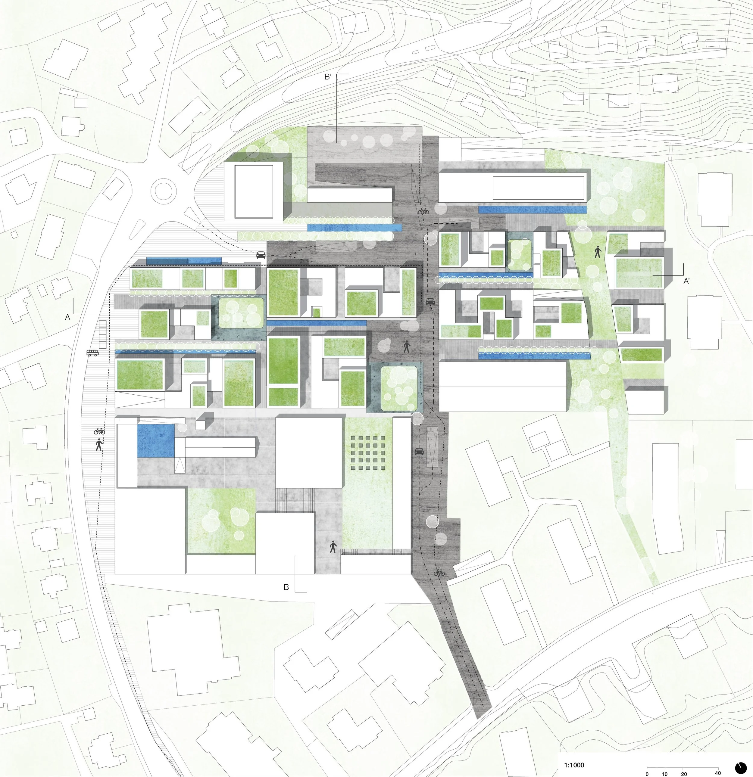 Mixed-Use Master Plan; Marly - État de Fribourg, CH