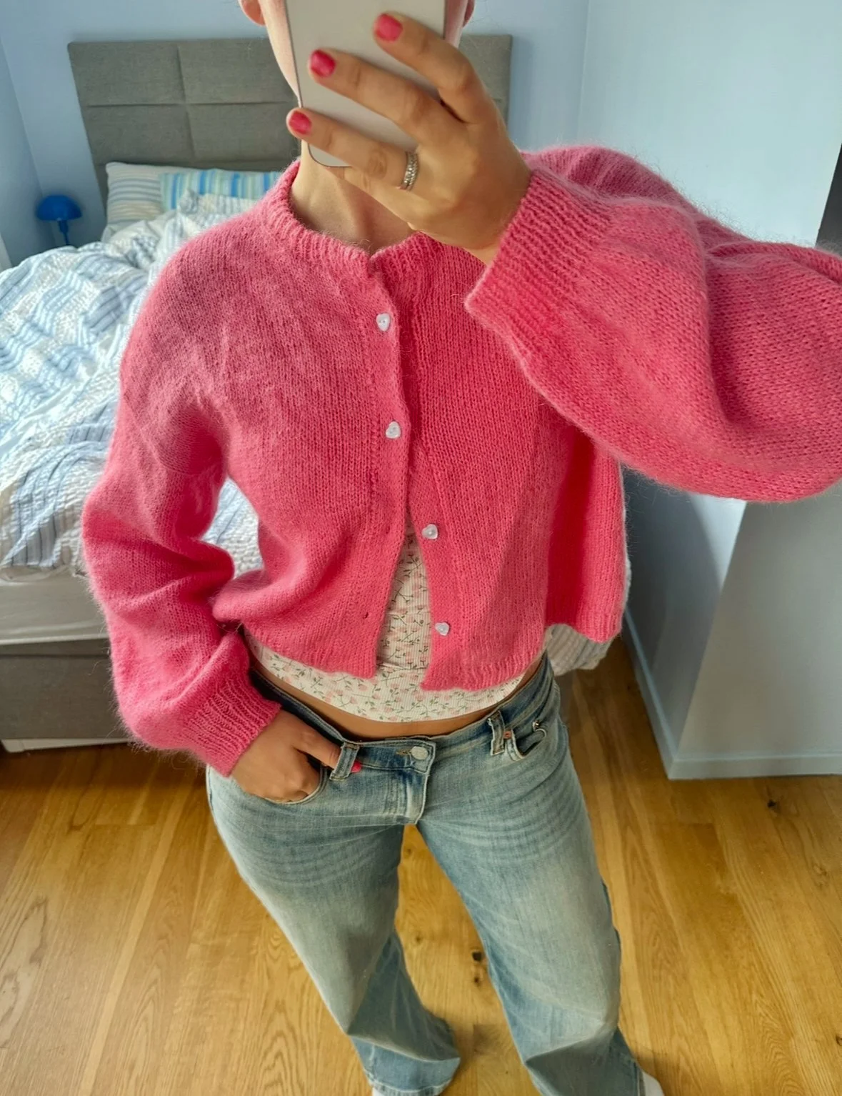 Pink Robin Cardigan Norwegian