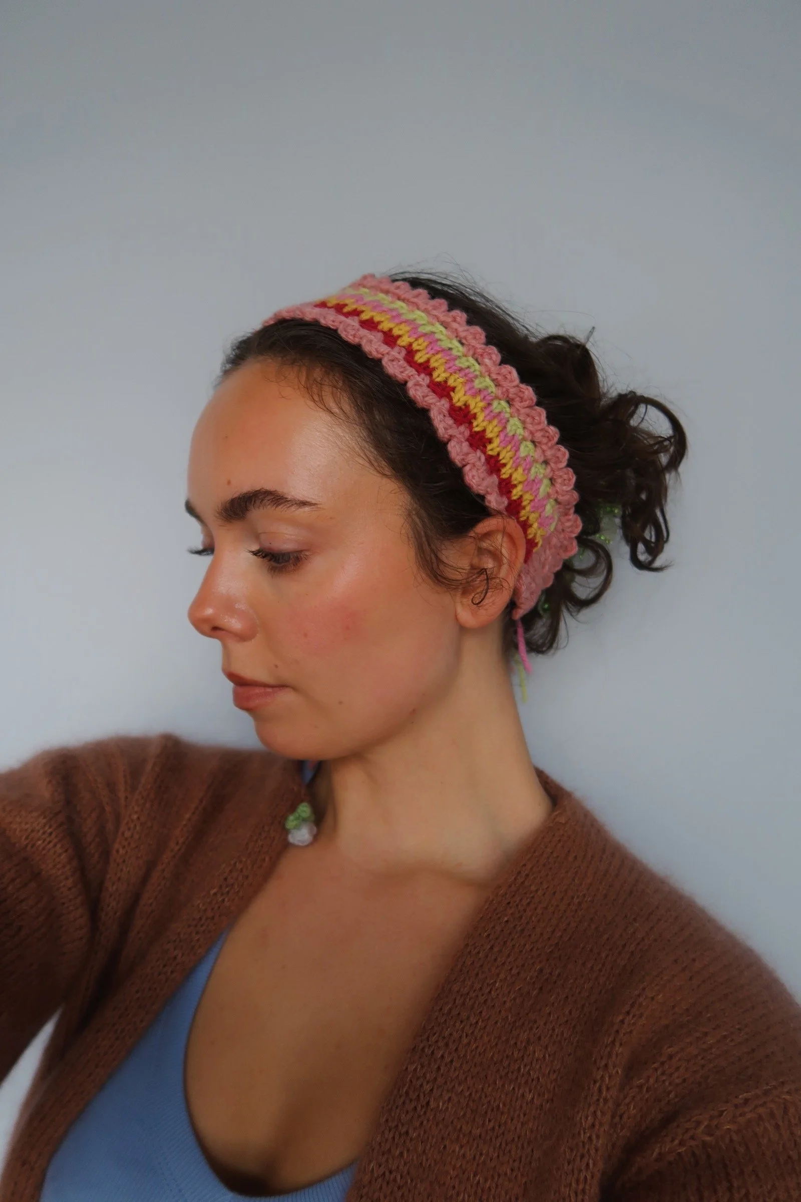 Pink, Green and Yellow Coracia Mini Headband