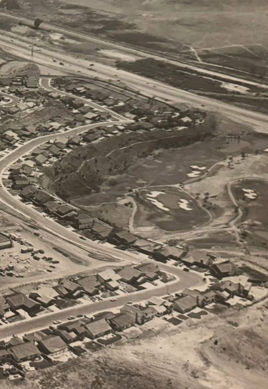 1970 Aerial view of holes 6 and 7