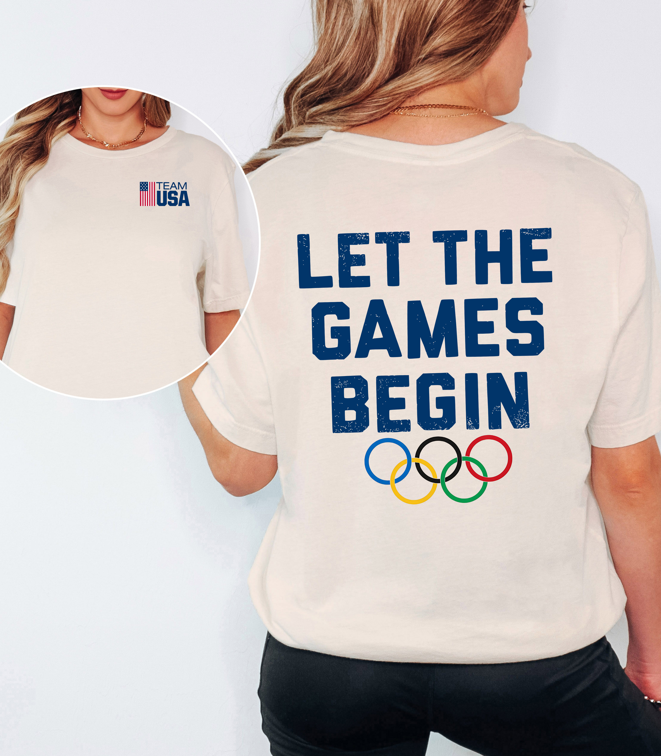 Team USA Olympic Shirt – Let the Games Begin Graphic Tee