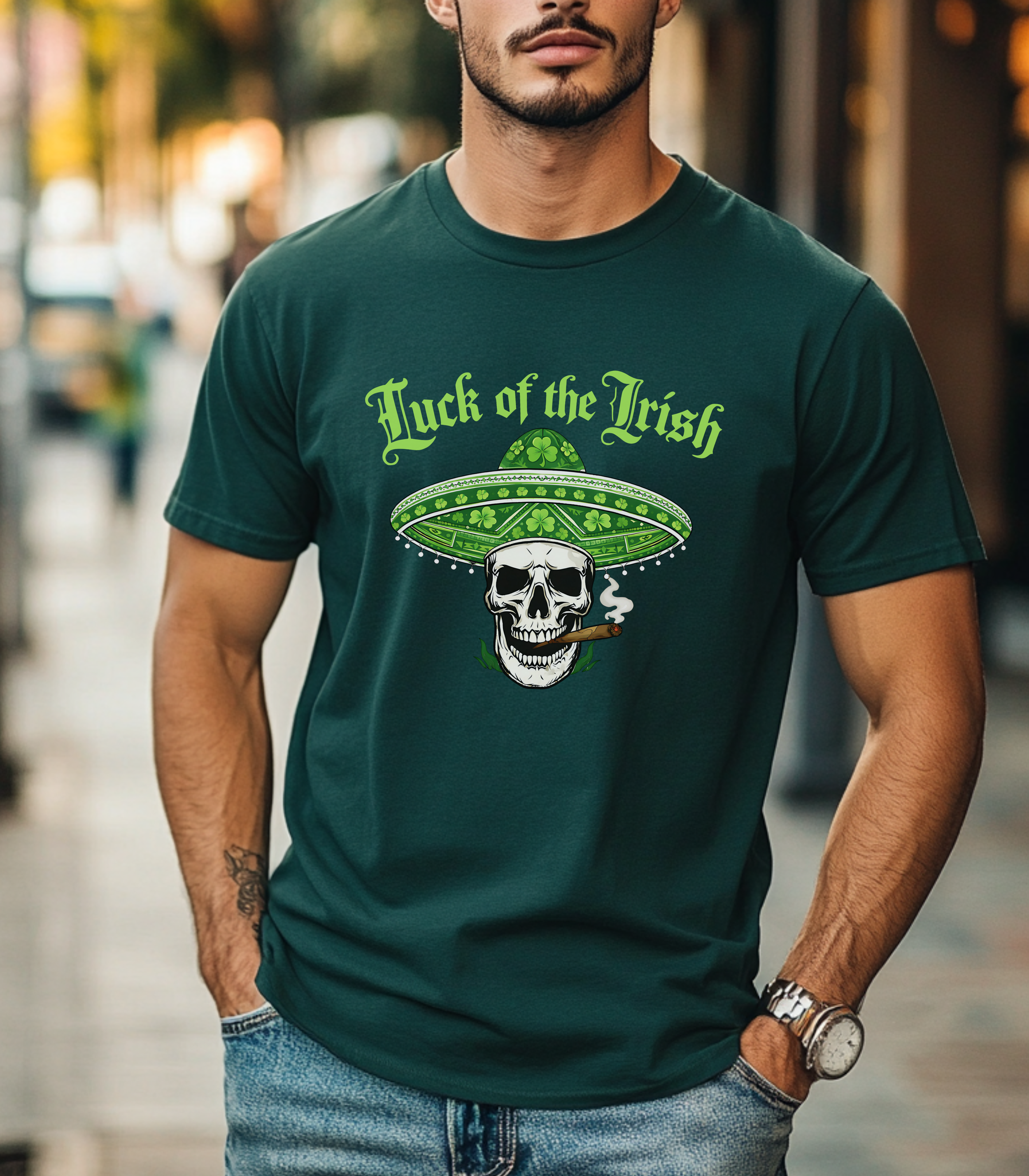 Luck of the Irish St Patrick’s Day Shirt | Skull Shamrock Tee | Funny Irish Shirt | St Paddy’s Day Graphic Tee