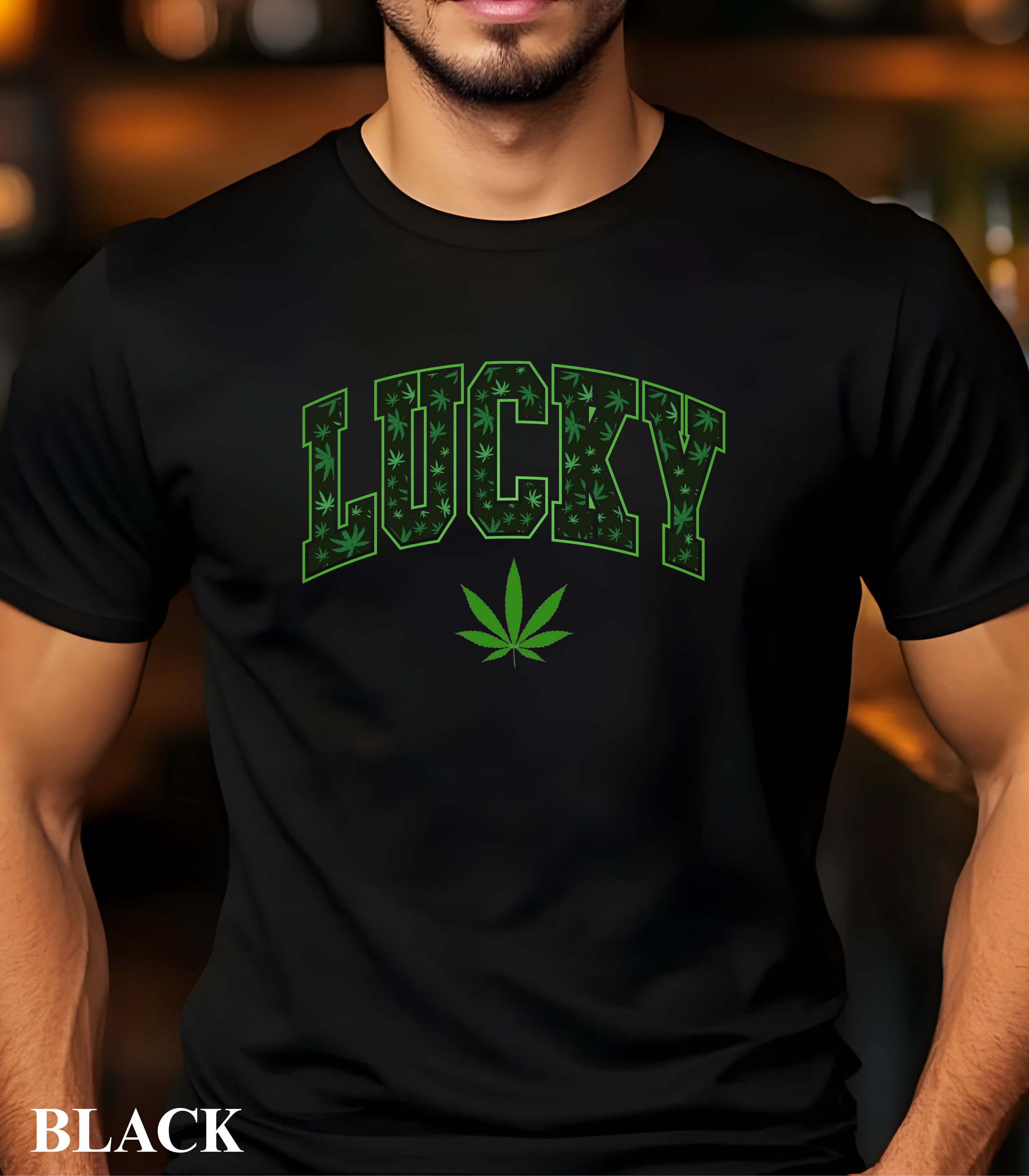 Lucky St Patrick’s Day Shirt | Green Weed Leaf Graphic Tee | Funny Irish Luck Shirt | Shamrock Cannabis T-Shirt