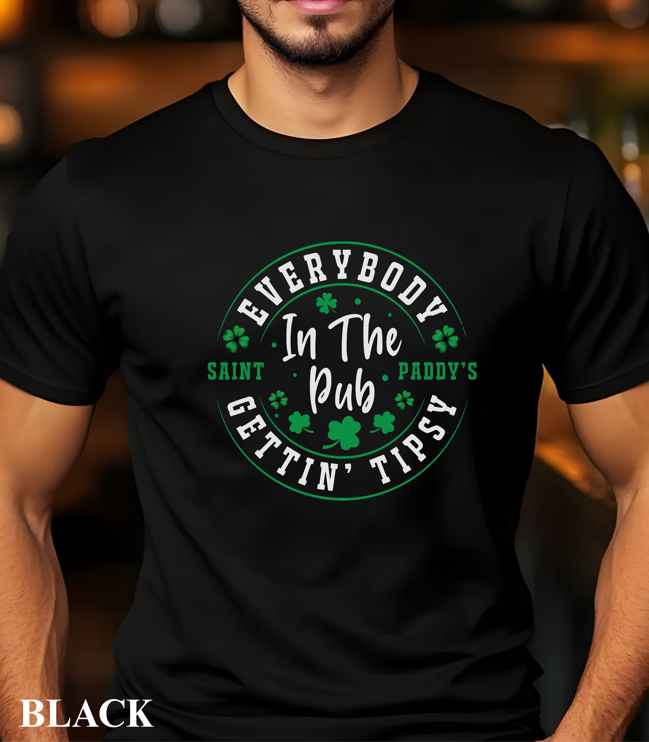 Everybody In the Pub Gettin’ Tipsy T-Shirt | St Patrick’s Day Drinking Shirt | Funny Irish Shamrock Tee