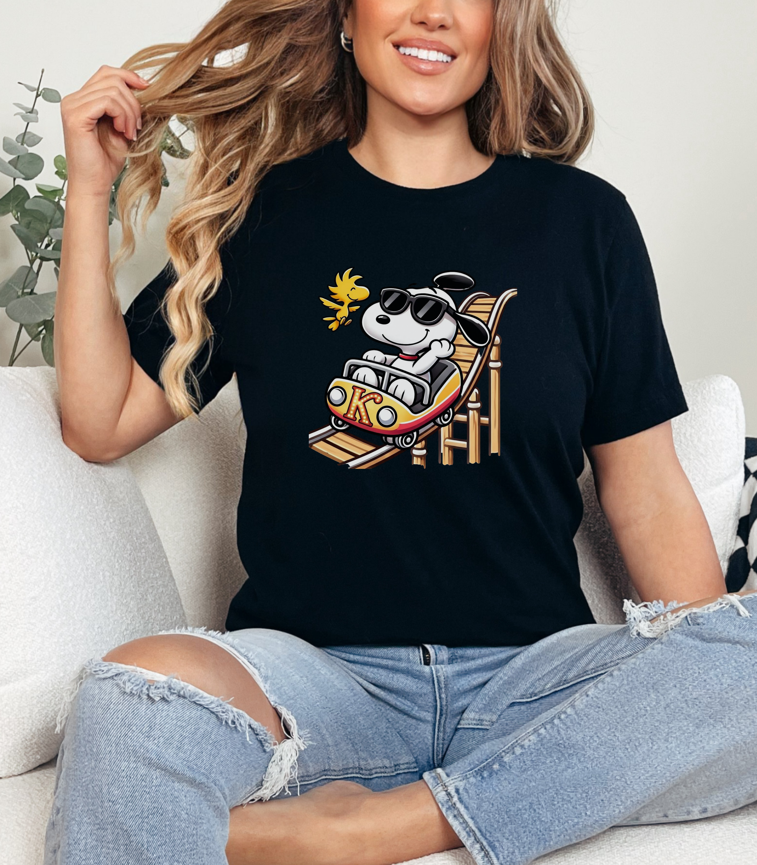 Cool Snoopy Roller Coaster T-Shirt, Cartoon Amusement Park Tee, Cute Snoopy Graphic Shirt, Summer Fun Shirt, Theme Park Lover Tee