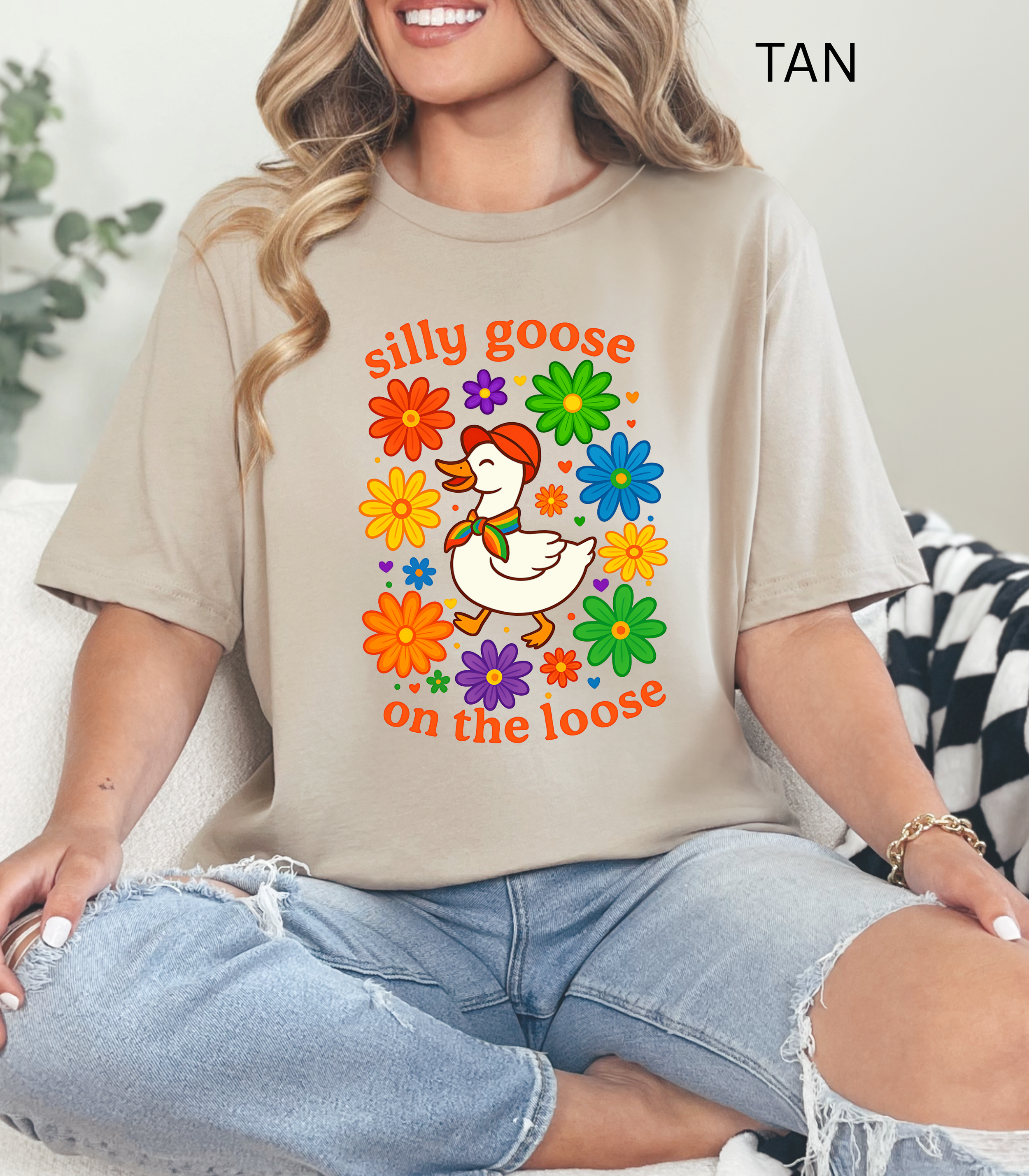Silly Goose Pride Shirt, Equal Rights Shirt, Pride Month Shirt, LGBTQ+ Shirt, LGBTQ+ Gift, Goose on the Loose Pride Shirt, Gay Pride Shirt