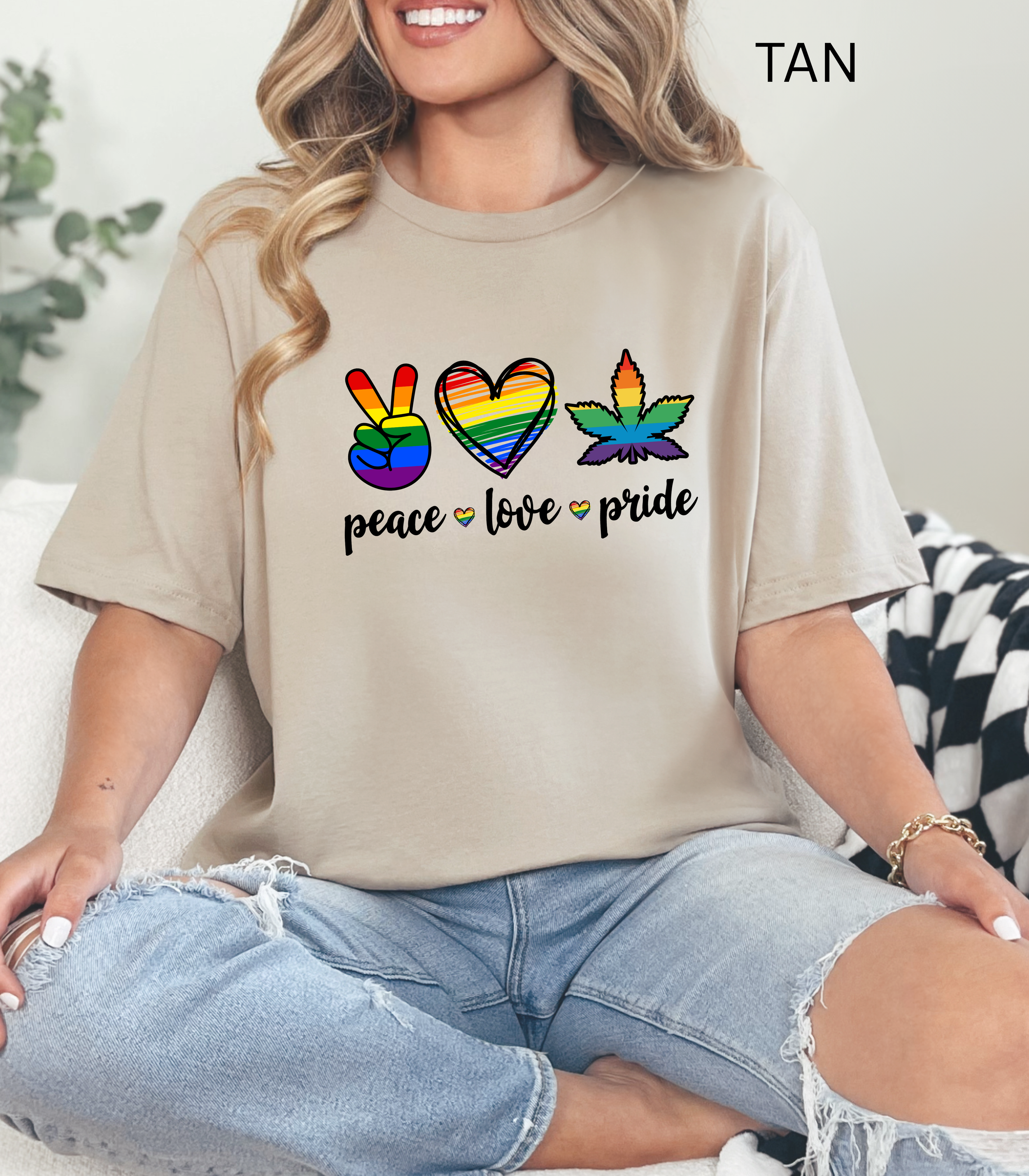 Peace Love Pride T-Shirt, LGBTQ Pride Shirt, Rainbow Heart Graphic Tee, Retro Pride Apparel, Love Is Love Shirt, Unisex Festival Pride Tee