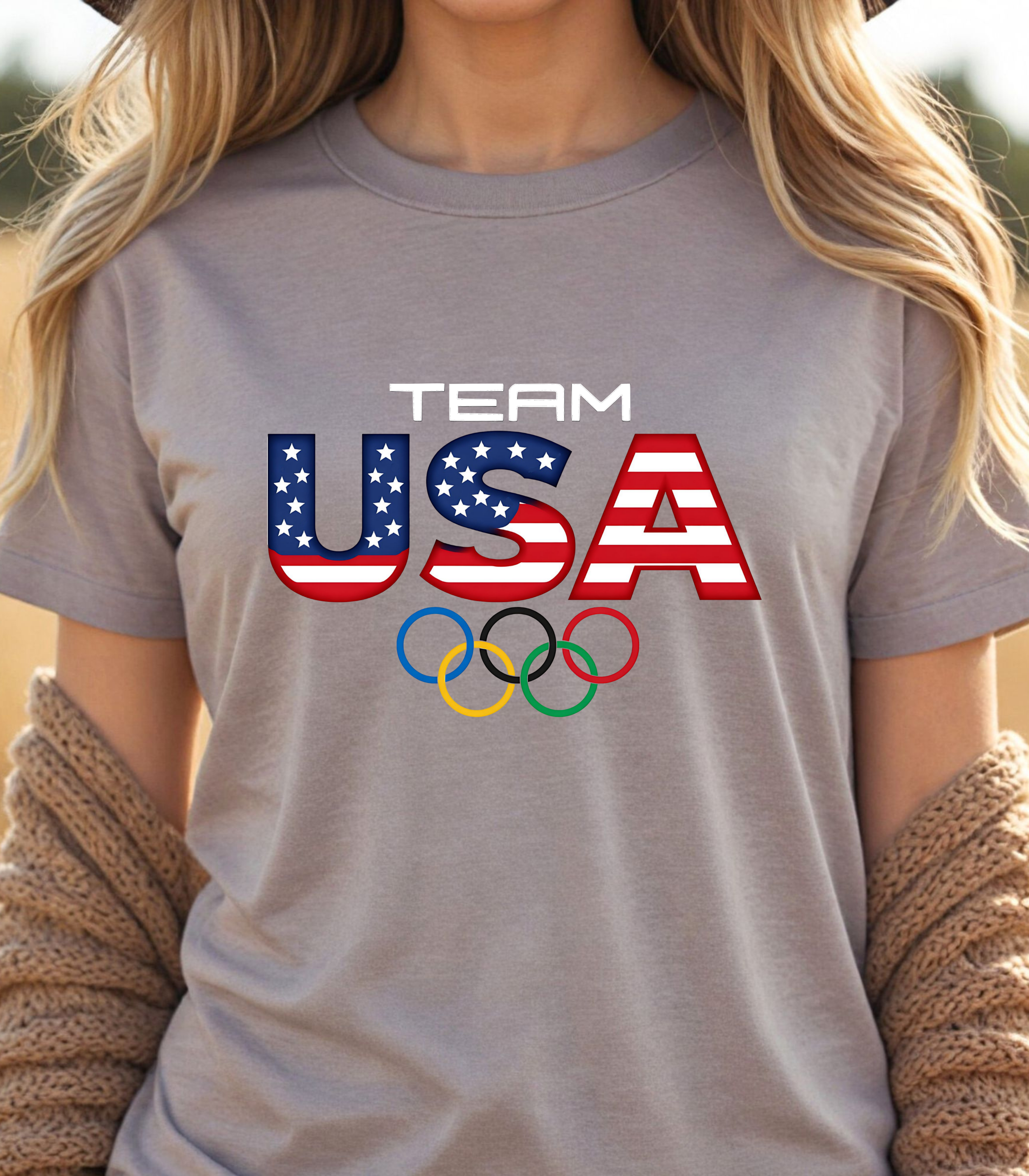Team USA Olympic Shirt – Red White and Blue Patriotic Graphic Tee