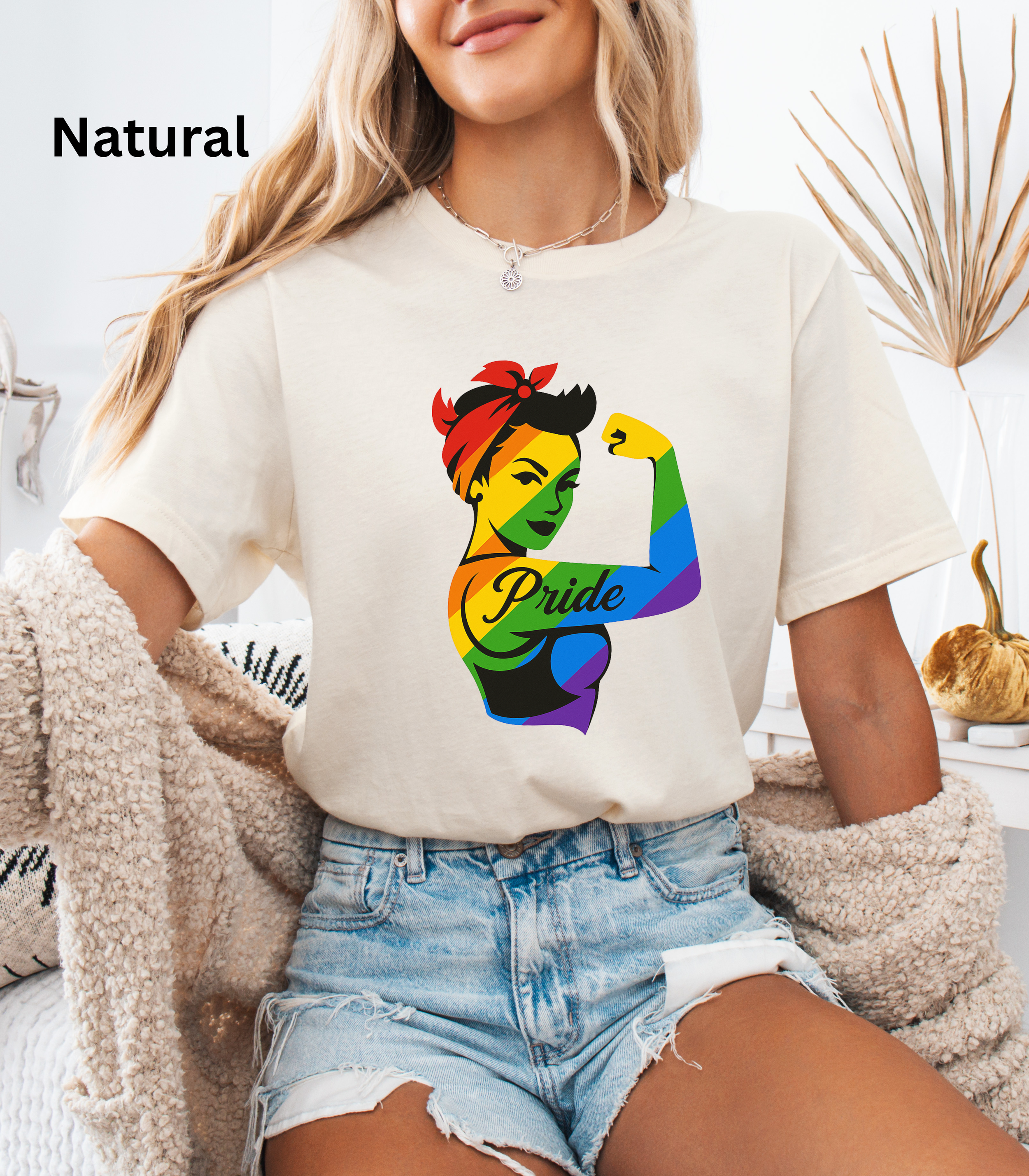 Pride Rainbow Pinup Shirt, Equal Rights Shirt, Pride Month Shirt, LGBTQ+ Shirt, LGBTQ+ Gift, Pinup Girl Rainbow Pride Shirt, Gay Pride Shirt
