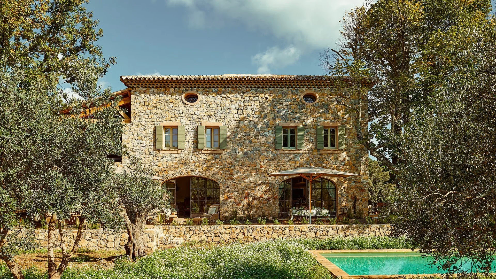 private luxury bastide villa with tennis court pool and butler on Château de Berne estate in Lorgues in Provence — AZUR ESTATE collection