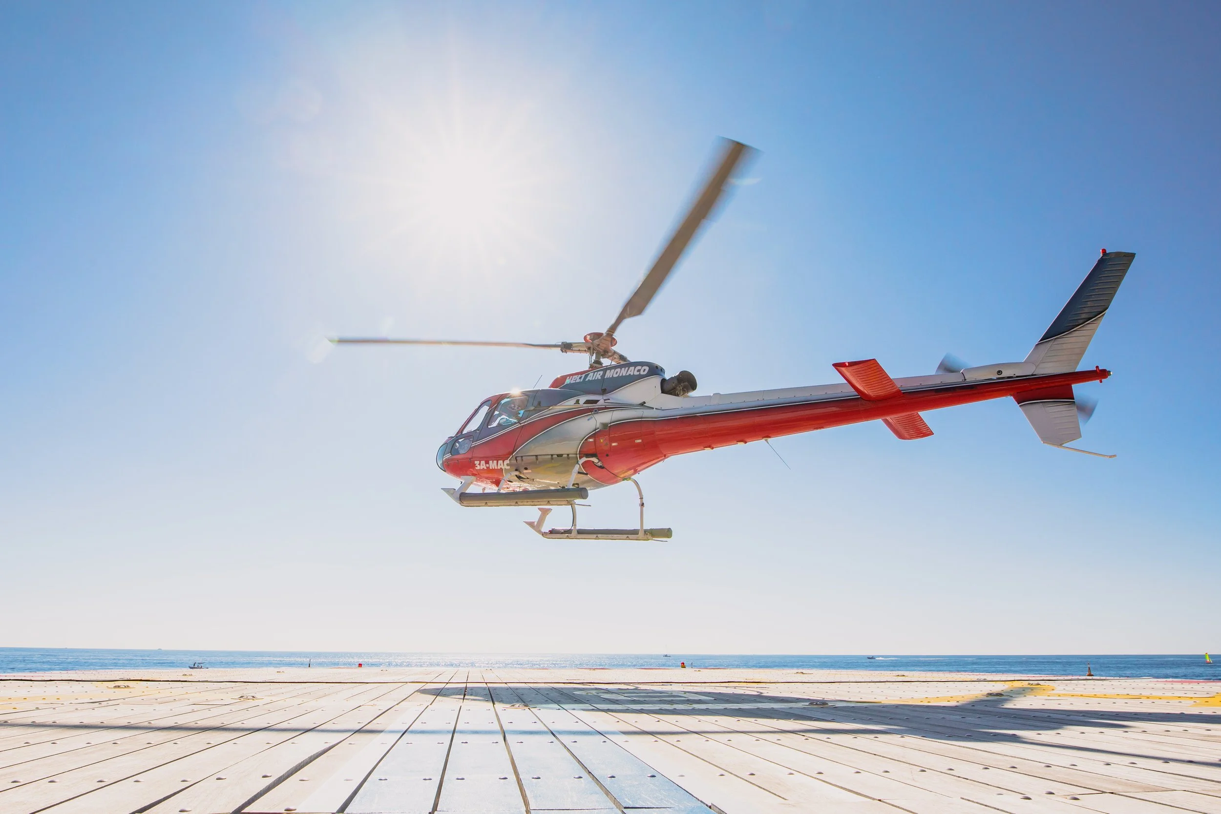 Helicopter flight in Monaco on the Côte d'Azur