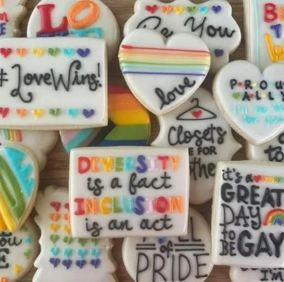 Pride on the patio: cookie decorating