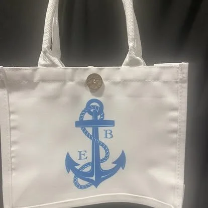 Personalized Nautical Anchor Tote