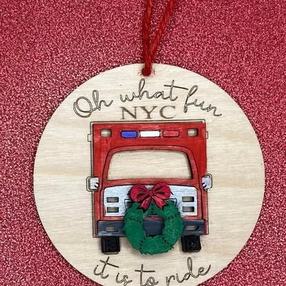 Christmas Ambulance Ornament