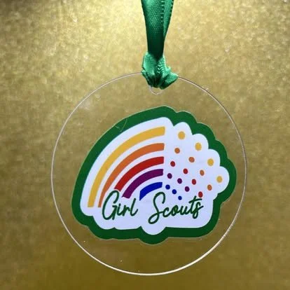 Girl Scouts Rainbow Acrylic Ornament