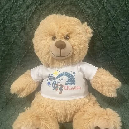 Mermaid Teddy Bear with Personalized T-Shirt