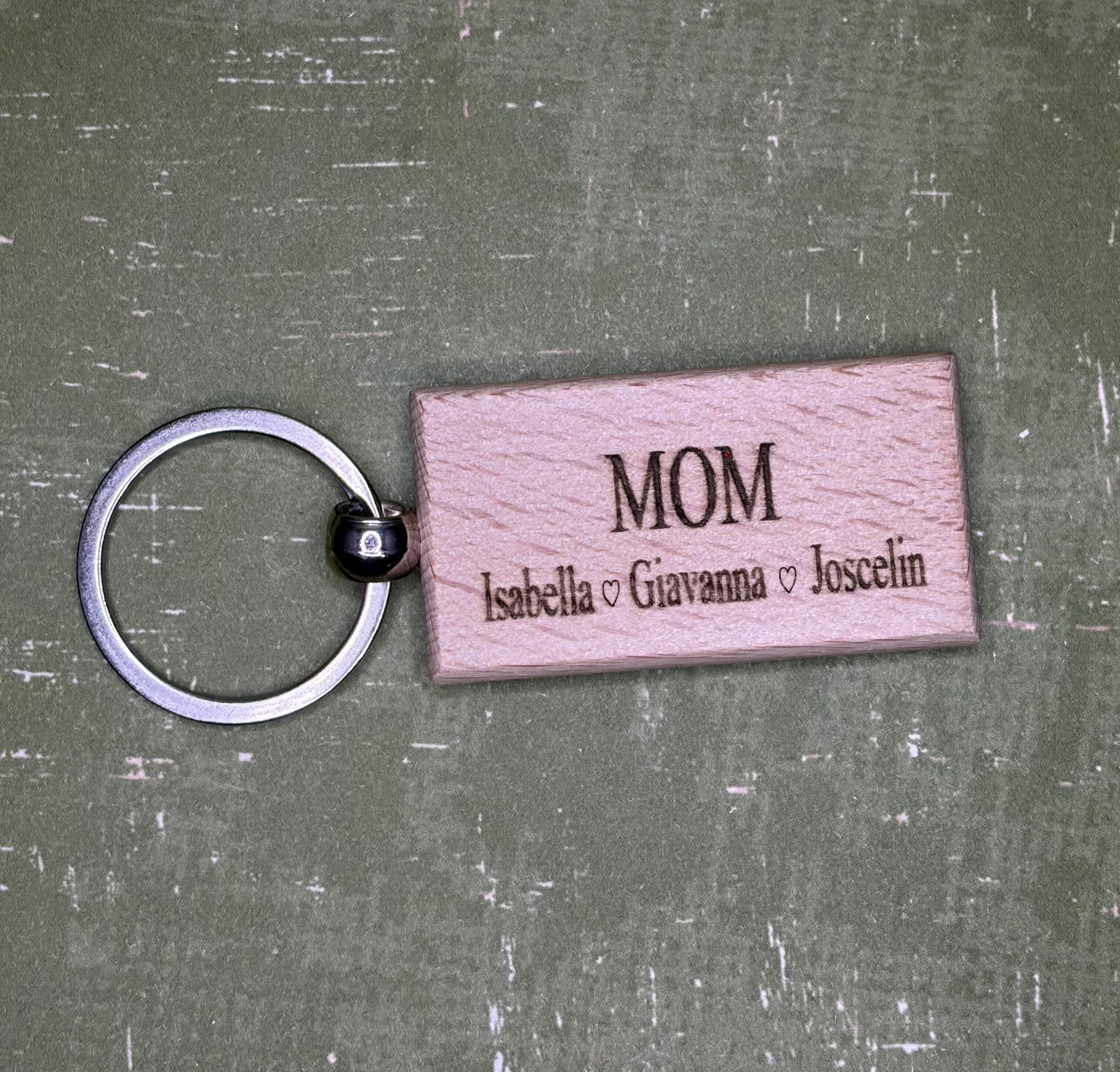Mom Keychain Personalized with kids names