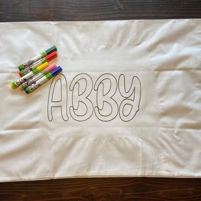 Personalized Color-Your-Own Pillowcase