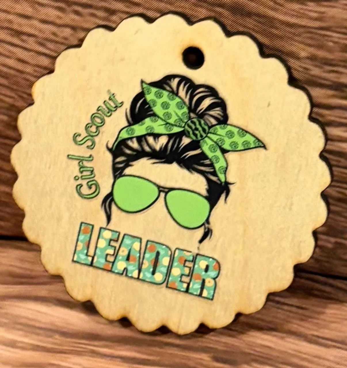 Girl Scout Leader Wooden Ornament
