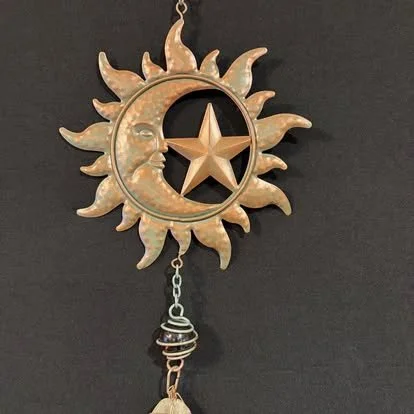Celestial Sun and Moon Wall Hanging