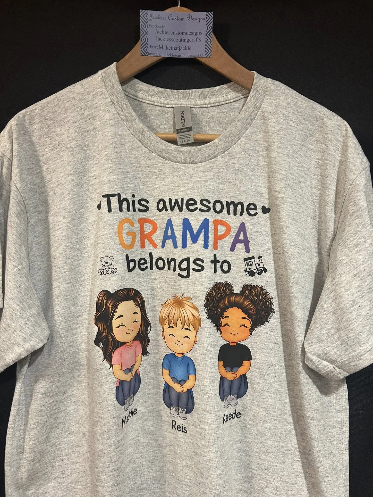 Personalized 'This Awesome Grampa Belongs To' T-Shirt