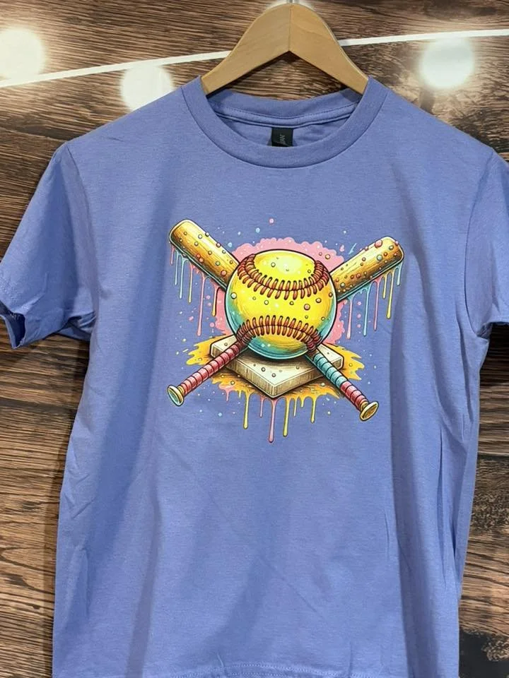 Softball Drip T- Shirt