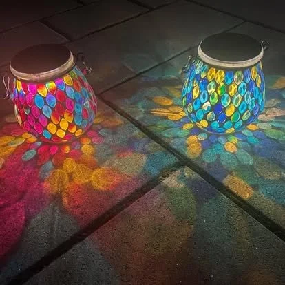 Solar Mosaic Garden Lantern