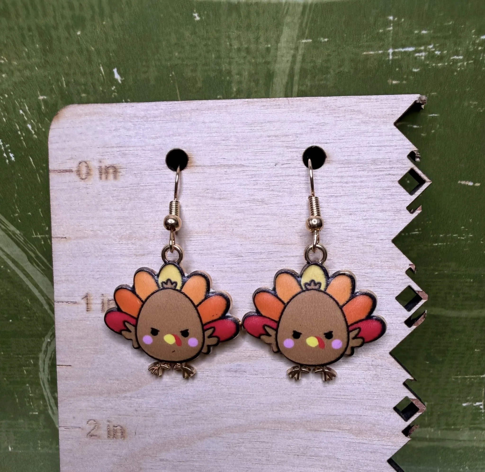 Festive Turkey Earrings