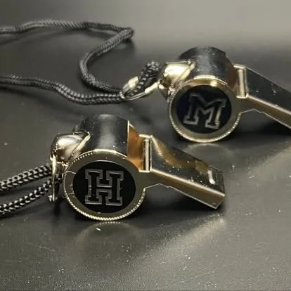 Custom Coach Whistle with Personalized Letter