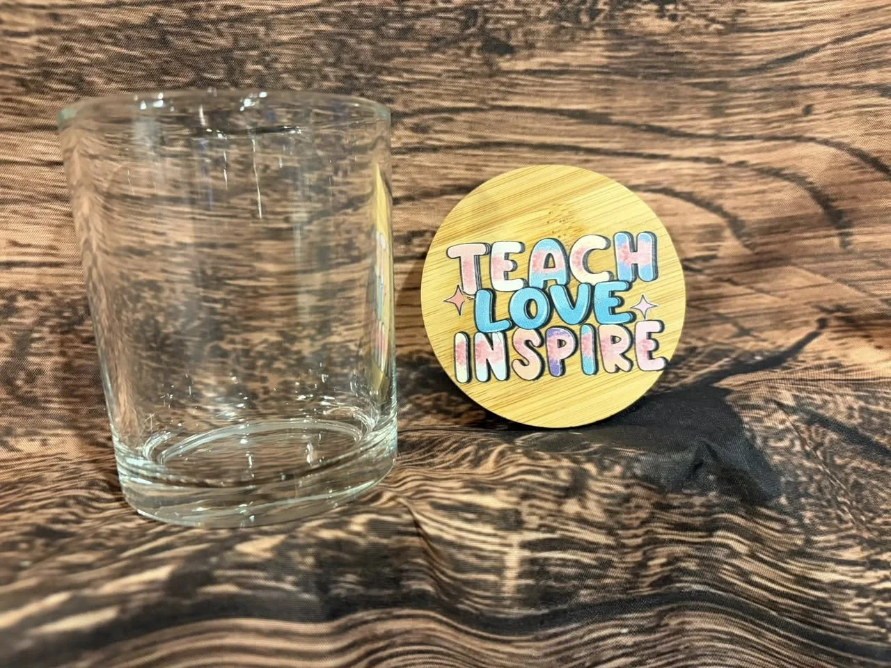 Teacher inspired Candy / Desk Essentials Glass Jar